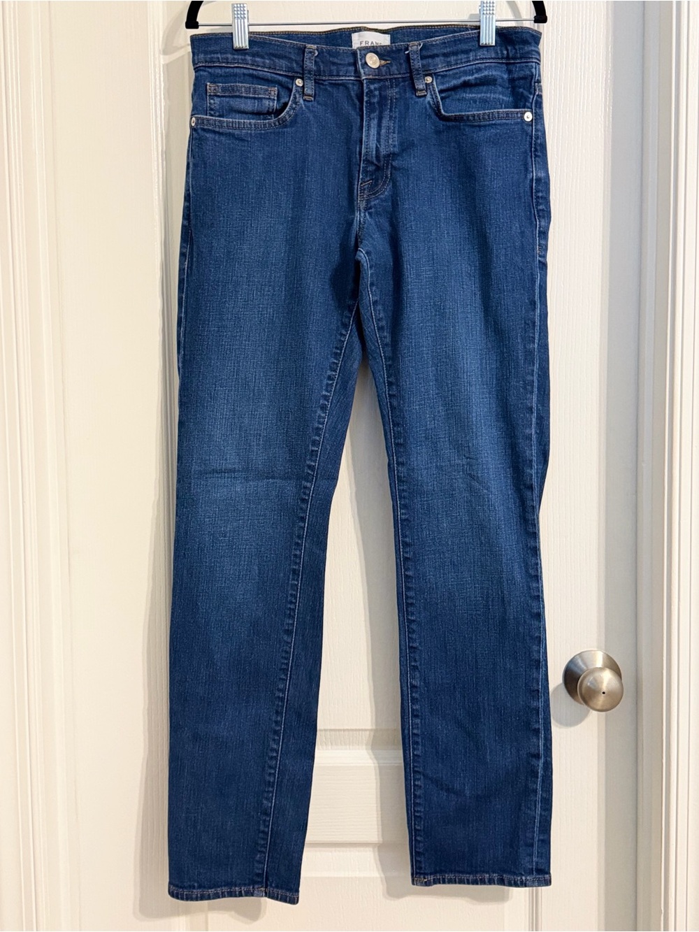 Frame Denim Skinny Jeans in Dark Blue Wash Sz 31